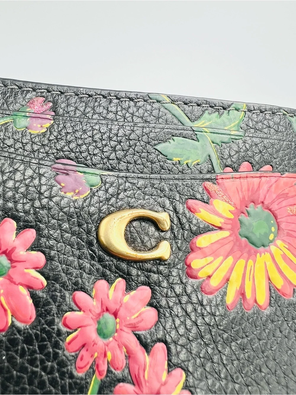 Coach Essential Floral Printed Leather Card Case